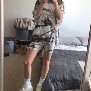 Missguided Tie-Dye biker short set